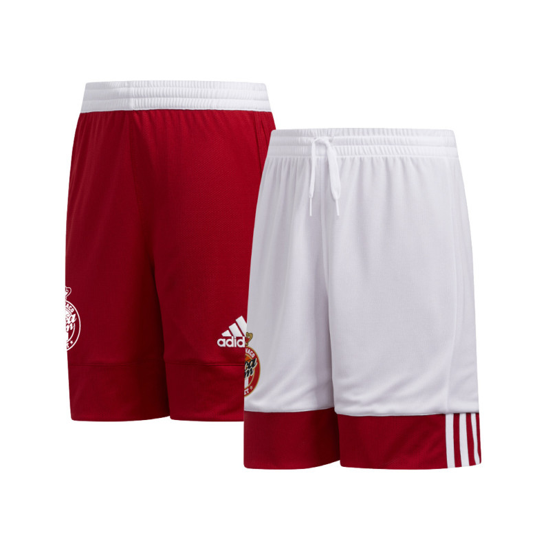 ROCA TEAM - SHORT REVERSIBLE ENFANT ADIDAS ROUGE / BLANC