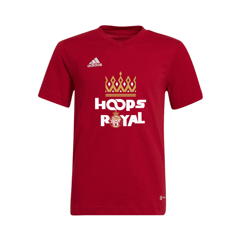 ROCA TEAM - T-SHIRT HOOPS ROYAL ENFANT ADIDAS ROUGE