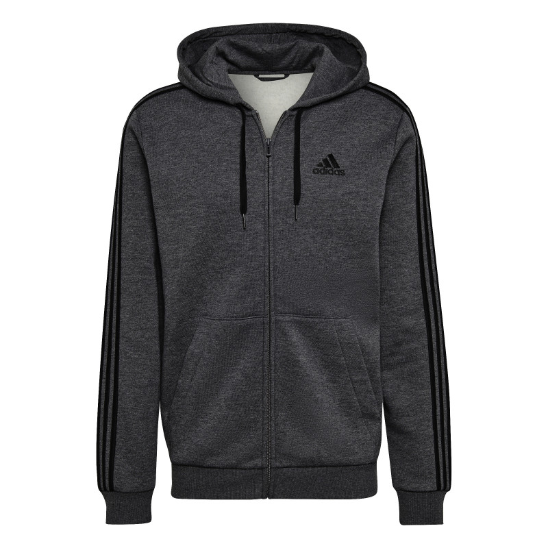 Adidas - Sweat à capuche Essentials Fleece 3-Stripes Full-Zip